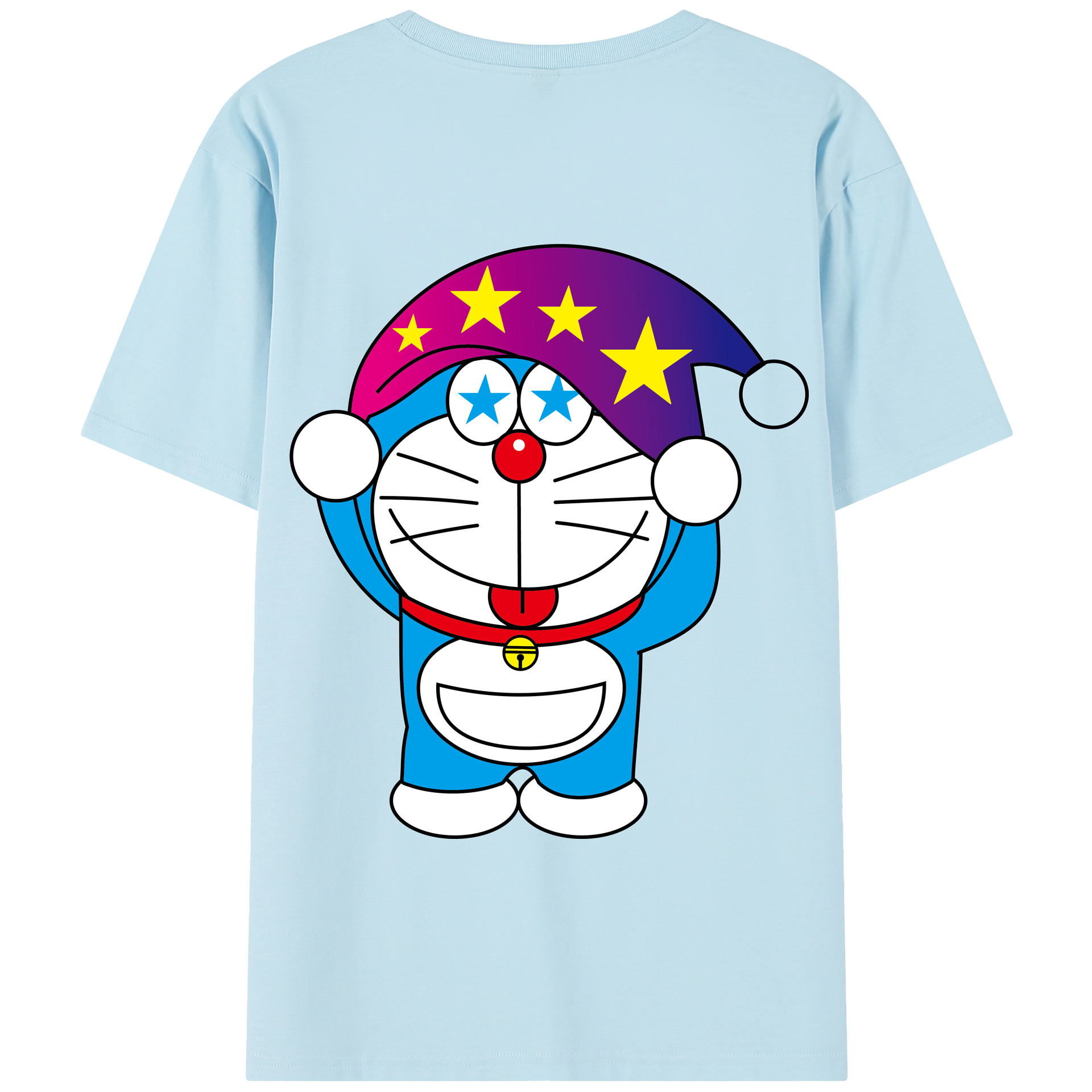 （画像用） ドラえもん Doraemon 綿100％半袖Tシャツ（背面プリント）
